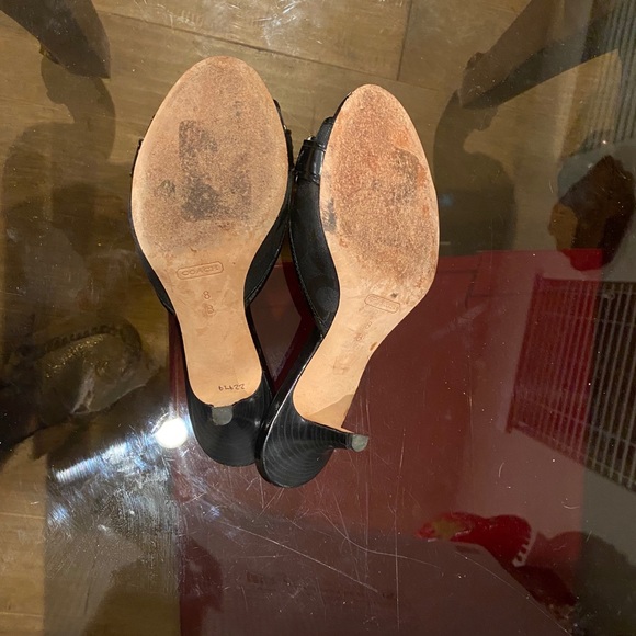 Coach black/silver monogrammed sandals - Picture 5 of 8